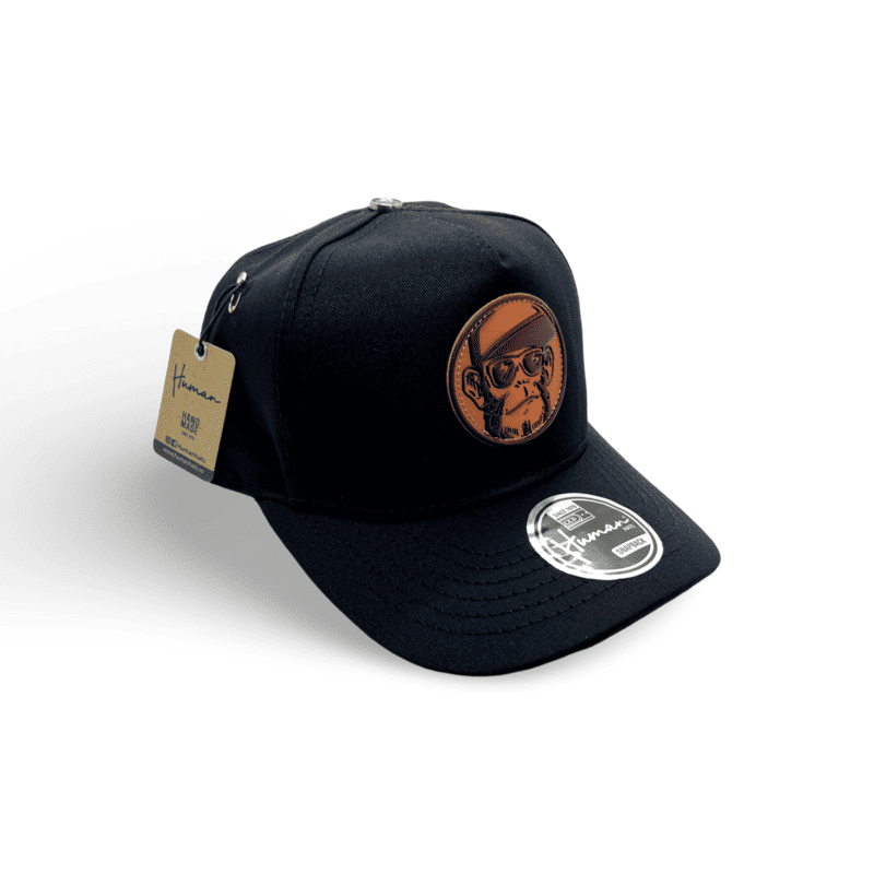 Gorra Human Unisex / Negro con parche café